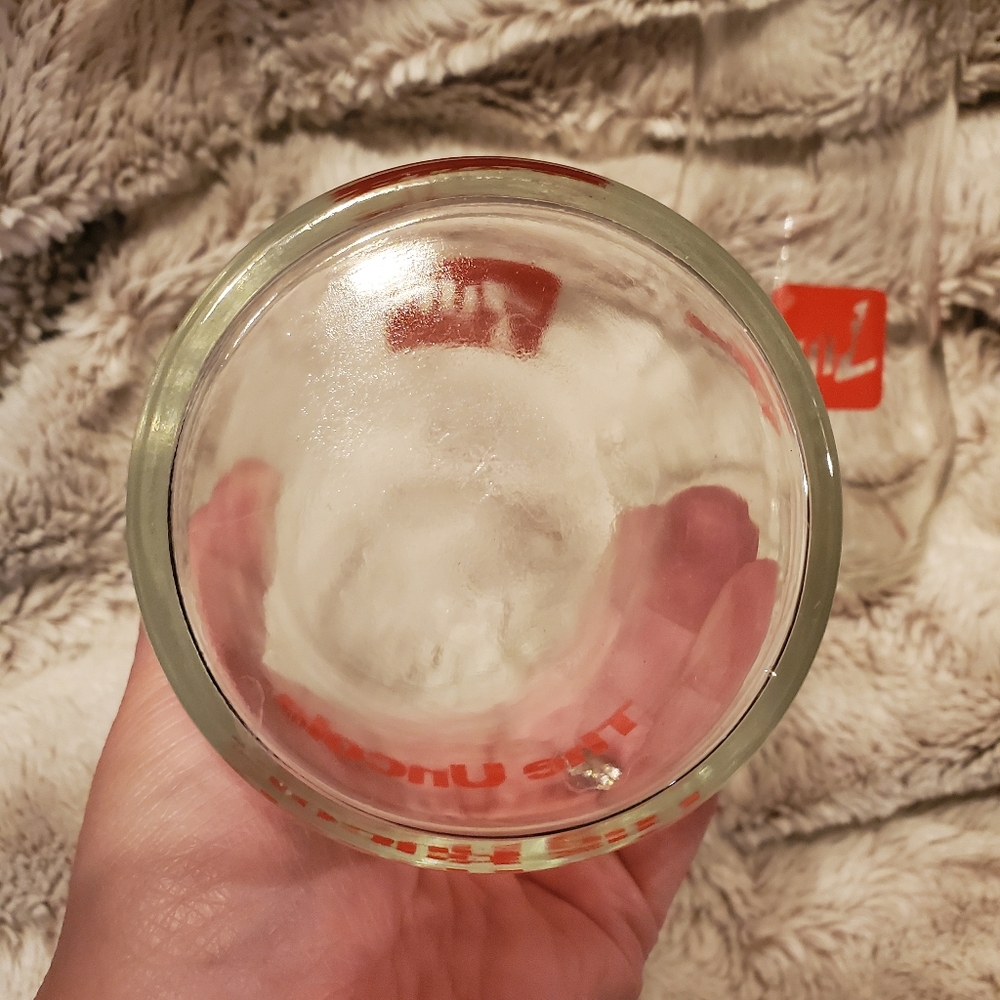 7UP Upside Down Glass The Uncola Coca Cola 70s Vintage 16oz 6”Tall Set Of 2 - Picture 2 of 3